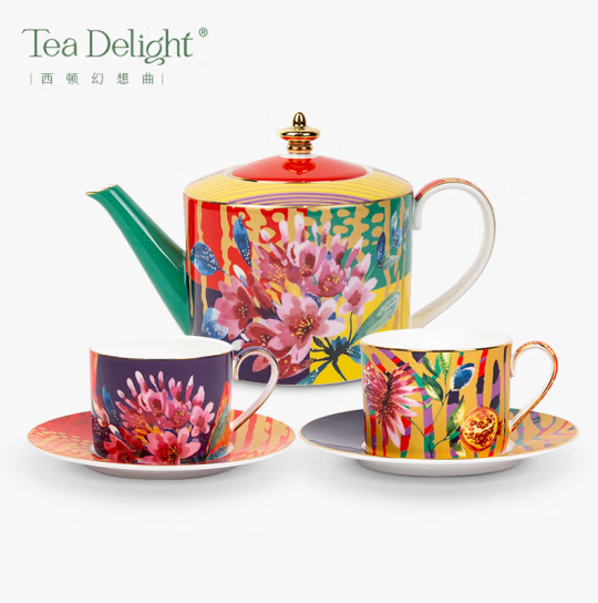 Seton's Fantasy Tea Set (Teapot + Two Cups&Saucer )