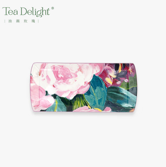 Rectangular tray - Oil Printing Roses Style