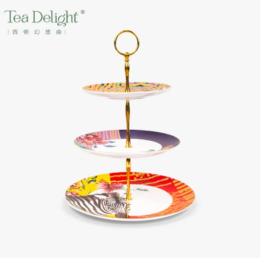 Cake Plate 3-Tier - Seton Fantasy Style