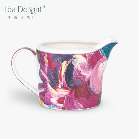 Milk/Creamer Jug - Oil Painting Roses Style