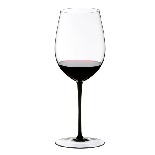 Crystal Black Tie Bordeaux Wine Glass