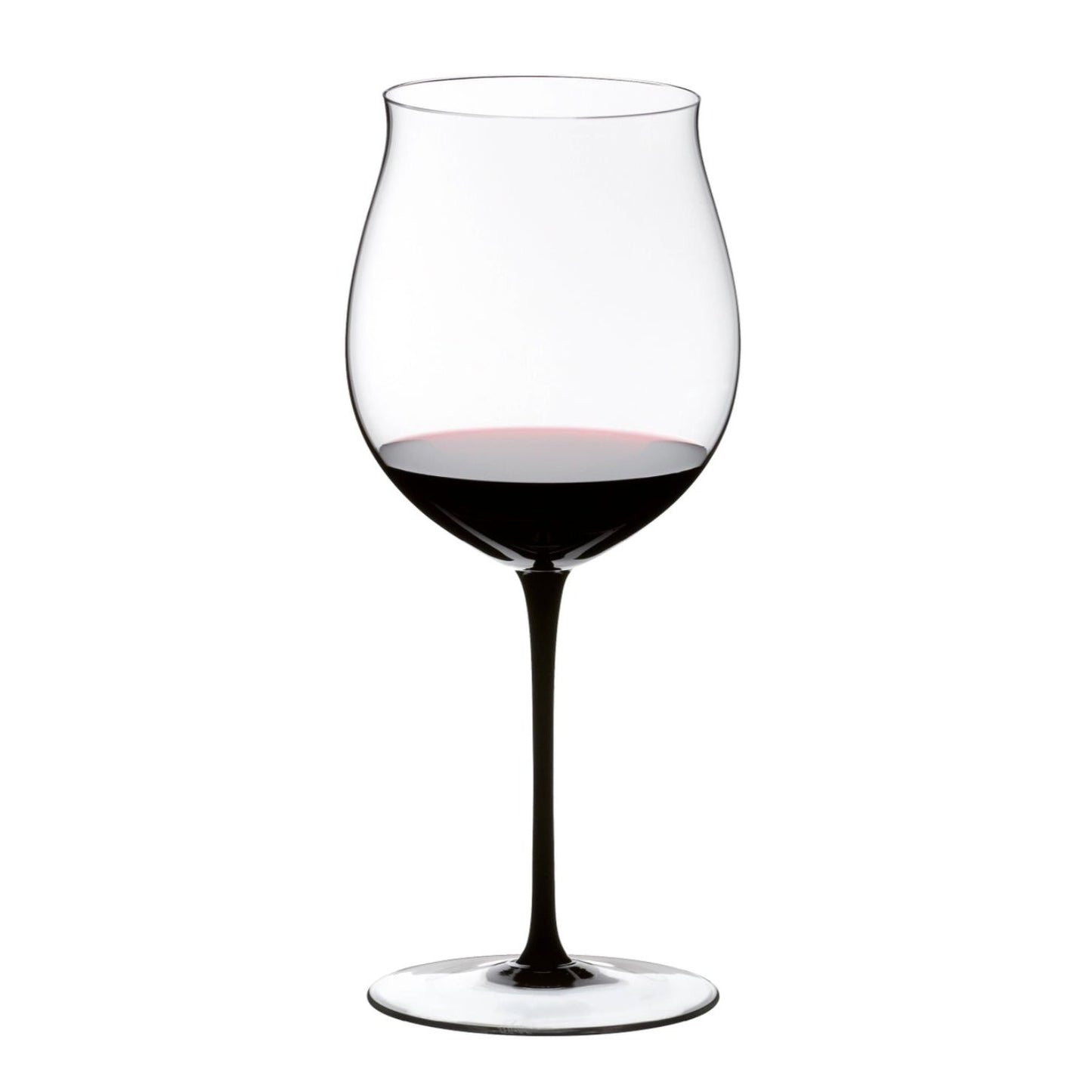 Crystal Black Tie Burgundy Wine Glass