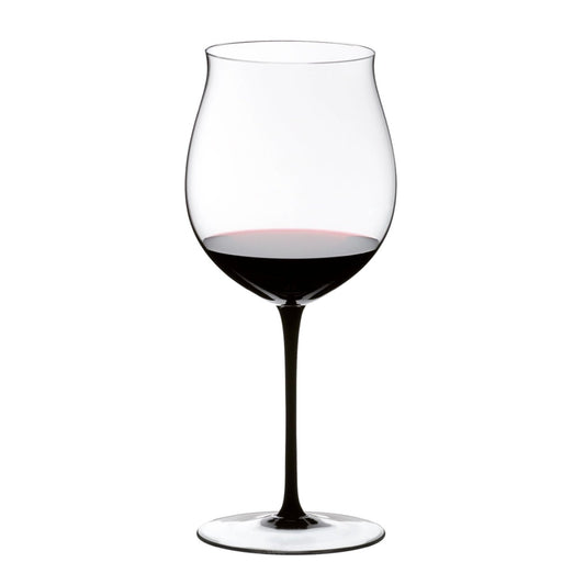 Crystal Black Tie Burgundy Wine Glass
