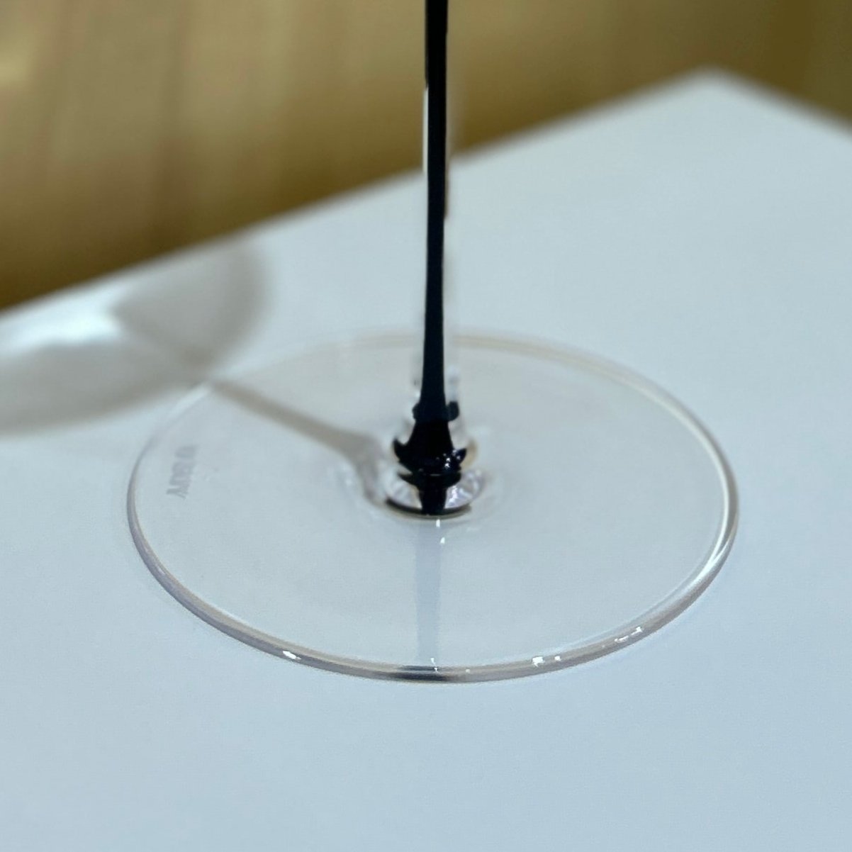 Crystal Black Tie Burgundy Wine Glass