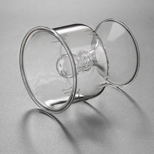 1L Glass Tea Kettle With Walnut Wood Lid, dual purpose Steam Boil Japanese Style Kettle