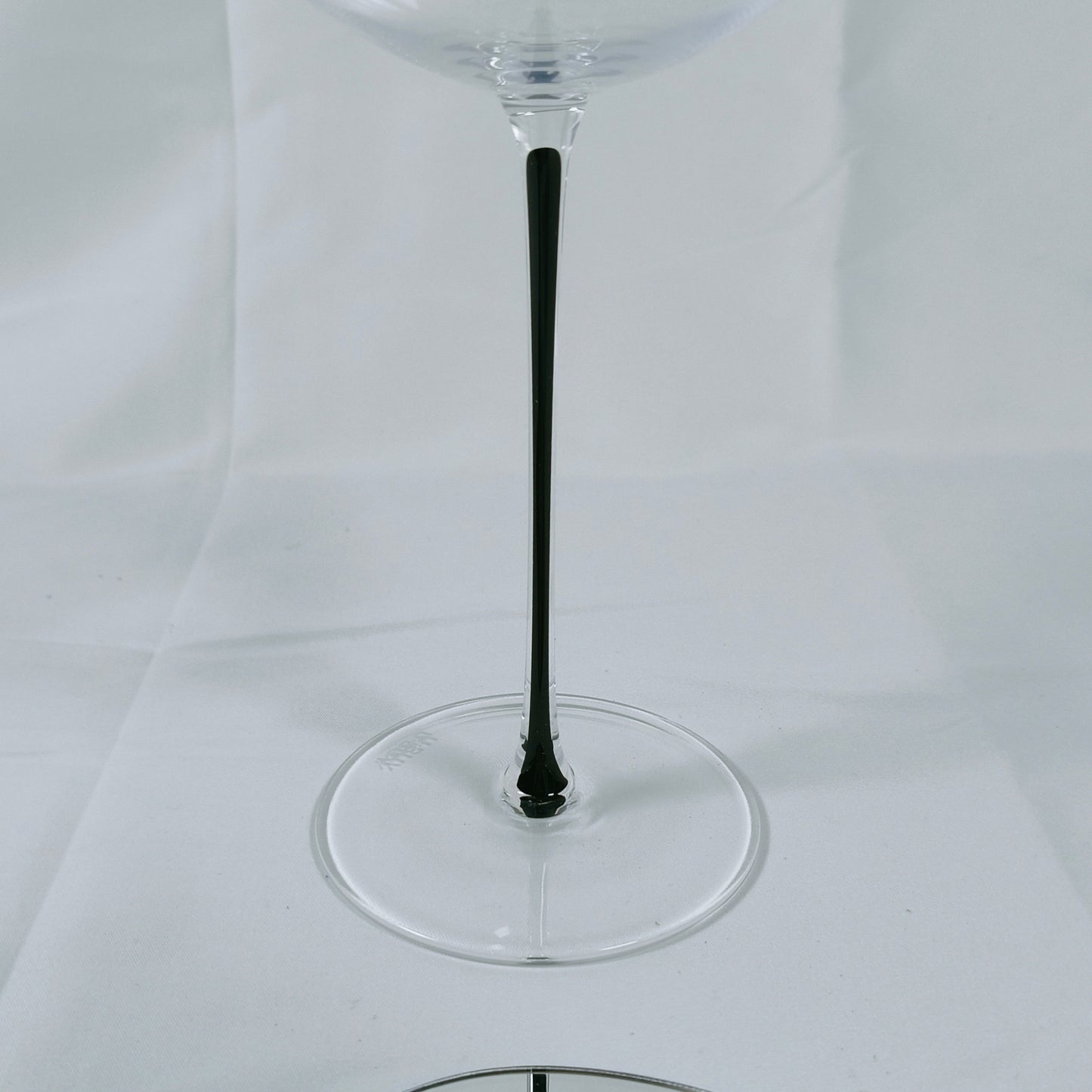 Crystal Art Tasting Goblet Black Bow Tie Wine Glass
