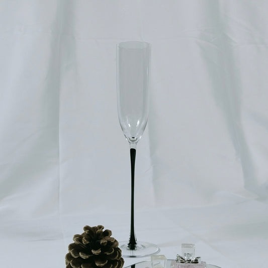 Crystal Black Tie Vintage Champagne Glass