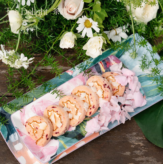 Rectangular tray - Oil Printing Roses Style