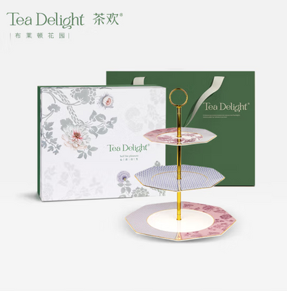 Brighton Garden Cake Plate 3-Tier - Gift Box