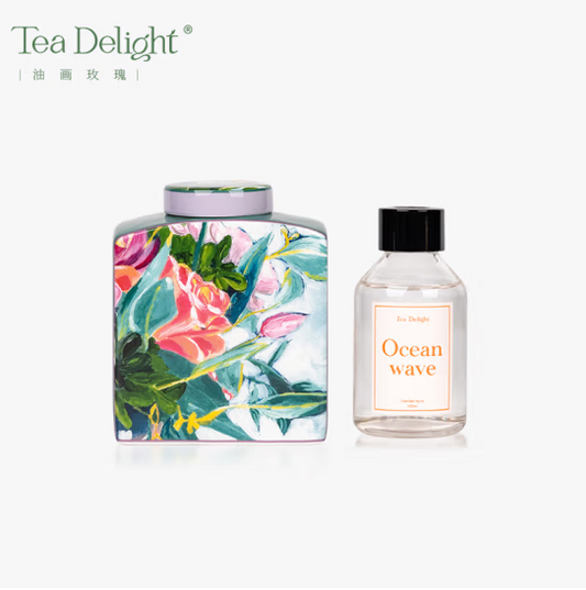 Oil Painting Rose Perfume Bottle - Gift Box