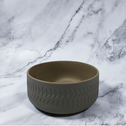 Blue Arrow Soup Plate - Fine Sand Deep Gray