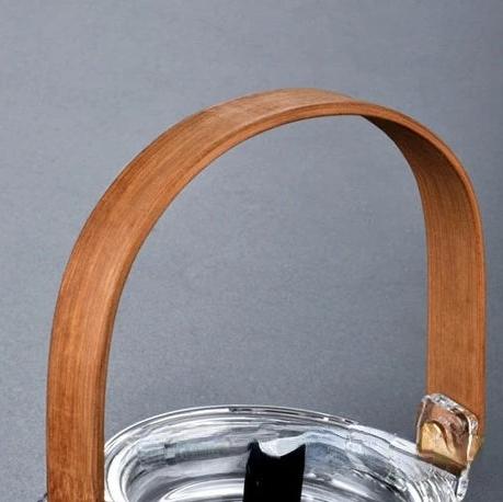 1L Tea Pot with Flat Bamboo Handle Lifting Beam Pot