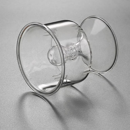 1L Glass Tea Kettle With Walnut Wood Lid, dual purpose Steam Boil Japanese Style Kettle