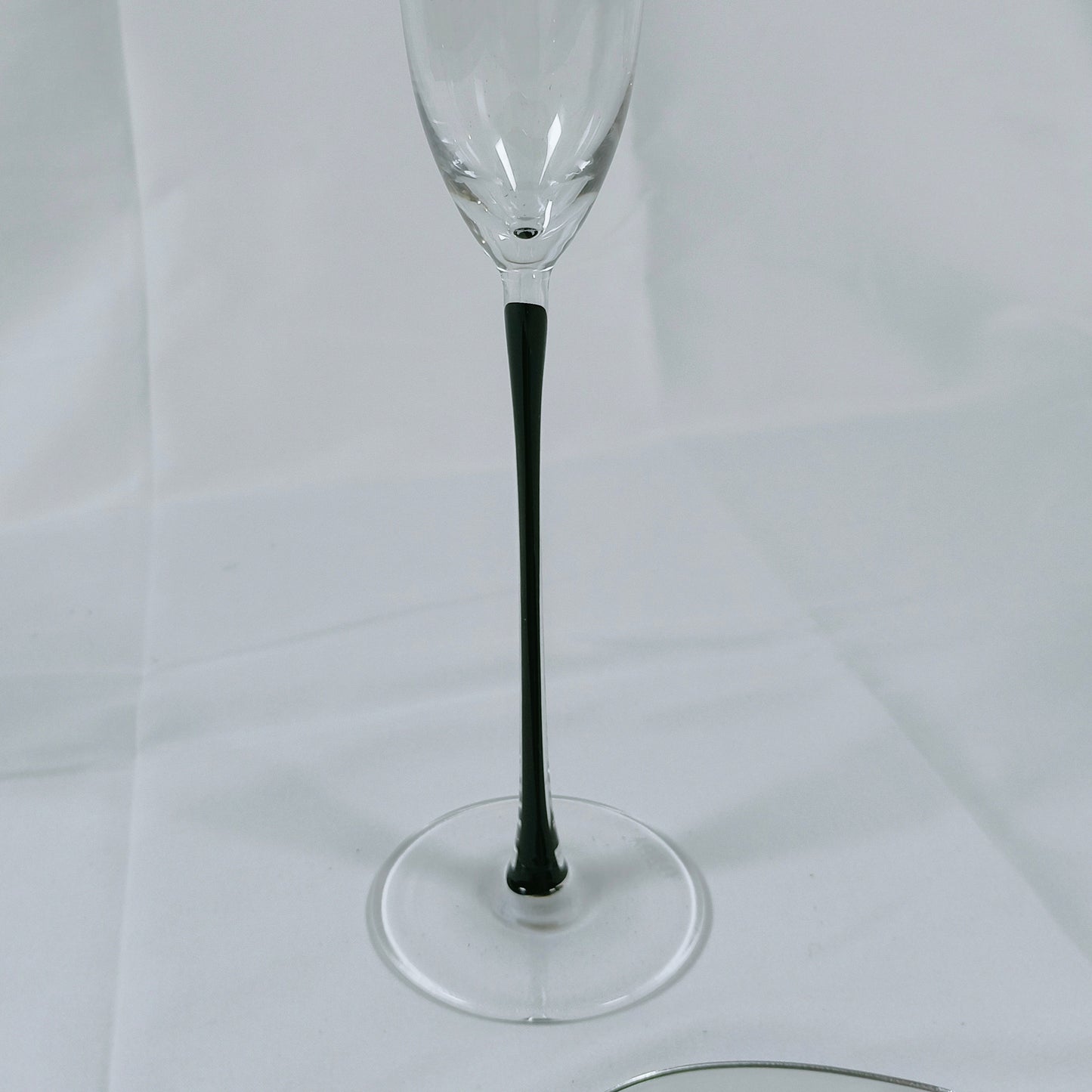 Crystal Black Tie Vintage Champagne Glass