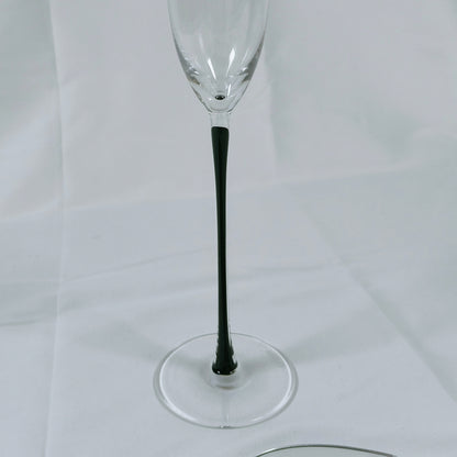 Crystal Black Tie Vintage Champagne Glass