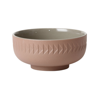 Blue Arrow Rice Bowl - Fine Sand Reddish-Brown