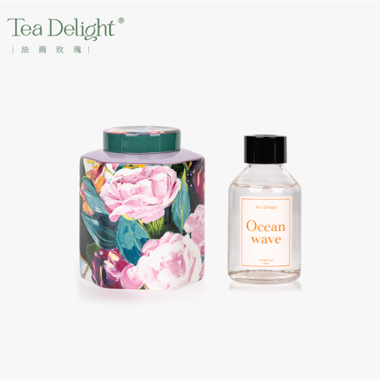 Oil Painting Rose Perfume Bottle - Gift Box